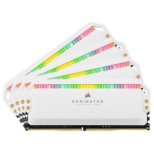 Corsair Dominator Platinum RGB 32GB (4x8GB) DDR4 3600MHz C18 1.35V UDIMM XMP 2.0 White Heatspreaders Desktop PC Gaming Memory