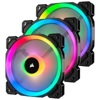 Corsair LL120 Dual Light Loop RGB LED 120mm PWM Fan - Three Pack with Controller CO-9050072-WW
