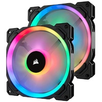 Corsair LL140 Dual Light Loop RGB LED 140mm PWM Fan - Twin Pack with Controller CO-9050074-WW