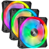 Corsair iCUE QL120 RGB 120mm PWM Fan - Three Pack with Lighting Node CORE