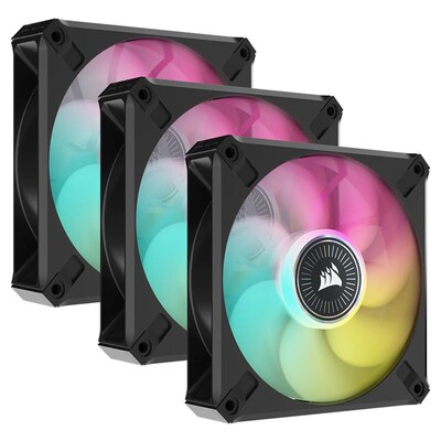 Corsair iCUE ML120 RGB ELITE Premium 120mm PWM Fan - 3 Pack + Lighting Node CORE