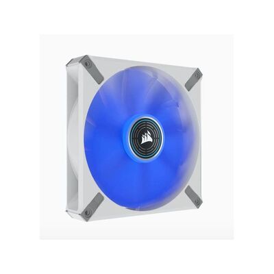 CORSAIR ML ELITE Series, ML140 LED ELITE WHITE, 140mm Magnetic Levitation Blue LED Fan with AirGuide, Single Pack