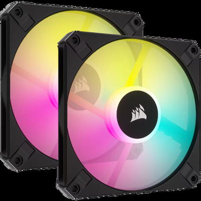 Corsair AF120 RGB SLIM 120mm PWM Fan, Dual Pack