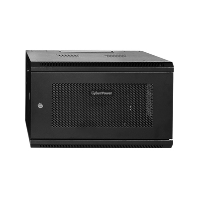 CyberPower CR6U61002 6U Wall Mountable Rack Cabinet for Server, LAN Switch, Patch Panel - Black