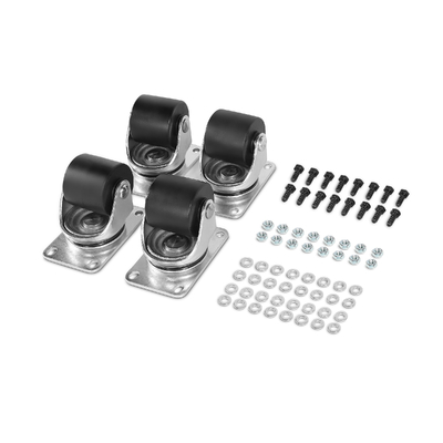 CyberPower CRA60002 2" Caster Kit, 4 Per Pack with 4X Leveling feet and 2X L-Shape Plates