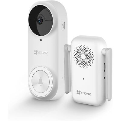 EZVIZ DB2 3MP Wireless Video Doorbell Camera and Plug in Chime Kit