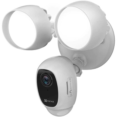 EZVIZ LC1C 2MP Outdoor Wifi Smart Security Floodlight Camera with IR Night Vision-White
