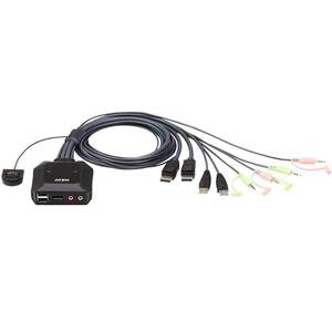 ATEN 2-Port USB 4k DisplayPort Cable KVM Switch with Port Selector