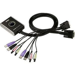 ATEN CS682 2 Port USB DVI/Audio Cable KVM Switch with Remote Port Selector