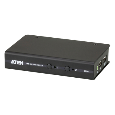 ATEN CS72D 2-Port USB DVI/Audio Slim KVM Switch