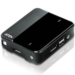 ATEN CS782DP 2 Port USB DisplayPort/Audio KVM Switch (4K UHD Supported)