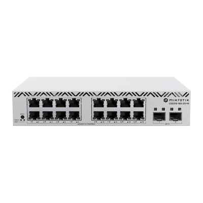 MikroTik CSS318-16G-2S+IN 16 Gigabit Ethernet ports 2 SFP+ 10G uplink ports Cloud Smart Switch