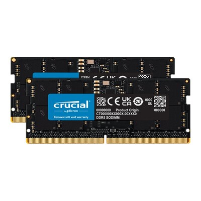 Crucial 32GB (2x 16GB) DDR5 4800MHZ SODIMM Laptop Memory