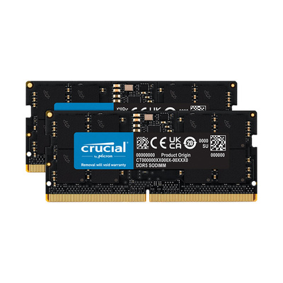 Crucial 32GB (2x 16GB) DDR5 5200MHz SODIMM Memory Black
