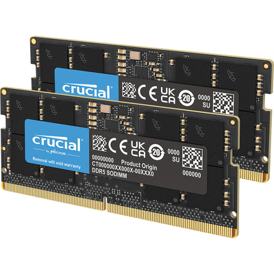 Crucial CT2K64G56C46S5 128GB DDR5 2 x 64GB 5600MHz SO-DIMM Memory Kit 
