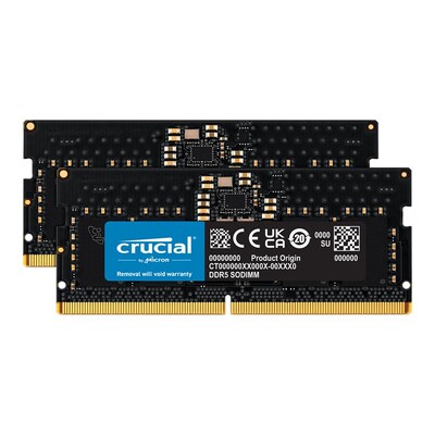 Crucial 16GB (2x 8GB) DDR5 4800MHZ SODIMM Laptop Memory