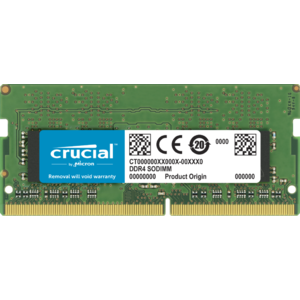 Crucial 32GB (1x32GB) DDR4 SODIMM 3200MHz CL22 1.2V PC4-21300 Dual Ranked Single Stick Notebook Laptop Memory RAM