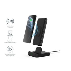 CYGNETT DUO 10K WIRELESS POWERBANK & CHARGING DOCK - BLACK