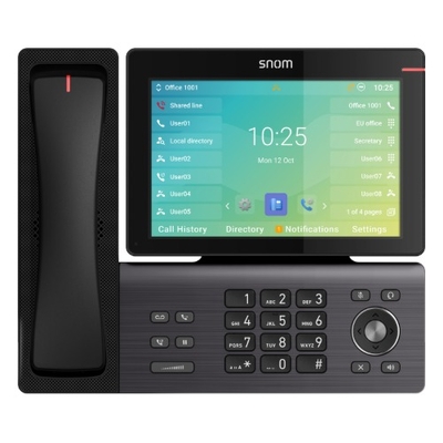 Snom D895M, 8″ Touchscreen, MS Certified, Dual-Band Wi-Fi IP Desk Phone