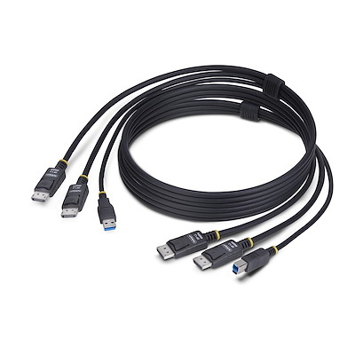 STARTECH DDU1226-KVM-CABLE 1.8m Dual-DisplayPort and USB KVM Cable