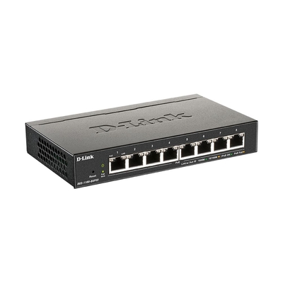 D-LINK 8-Port Gigabit Smart Managed PoE Switch with 8 PoE ports (64W PoE budget)