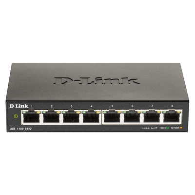 D-Link 8-Port Gigabit Smart Managed Switch - DGS-1100-08V2