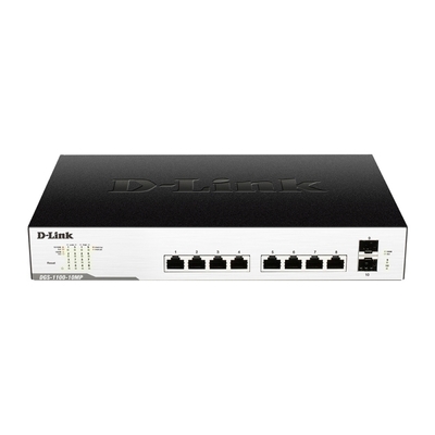 D-Link 10-Port Smart Managed Switch with 8 PoE and 2 SFP ports (130W) - DGS-1100-10MPPV2