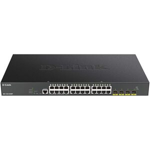 D-Link DGS-1250-28XMP 28-Port Gigabit Smart Managed PoE Switch with 24 RJ45 and 4 SFP+ 10G Ports