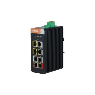 Dahua 7-port Gigabit Industrial Switch with 4-port PoE (Managed) - DH-PFS4207-4GT-DP 