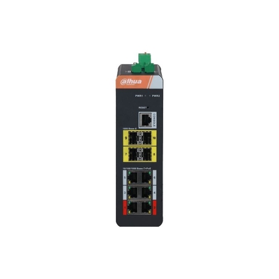 Dahua Switch 10 Port PoE 2.0 120W L2 Hardened - DH-PFS4410-6GT-DP