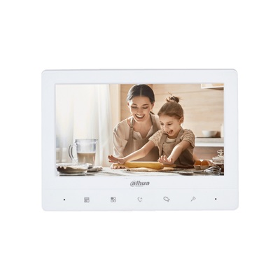 DAHUA DHI-VTH1020J ANALOG INDOOR MONITOR,WHITE,7"TOUCH,SURFACE,3YR