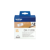 Genuine Brother DK-11209 Label Roll – Black on White, 29mm x 62mm
