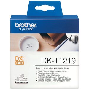 Brother LABEL ROUND 12MM DIAMETER 1200/R WHITE