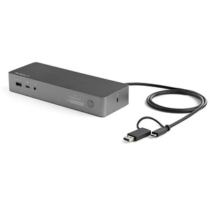 StarTech USB-C & USB-A Dock, Hybrid Universal Laptop Docking Station - DK30C2DPEP