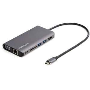 USB C Multiport Adapter, USB-C Mini Travel Dock w/ 4K HDMI or 1080p VGA, 3x USB 3.0 Hub - DKT30CHVAUSP