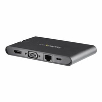 StarTech USB-C Multiport Adapter w/ HDMI and VGA, 3x USB 3.0, SD, PD - DKT30CHVSCPD