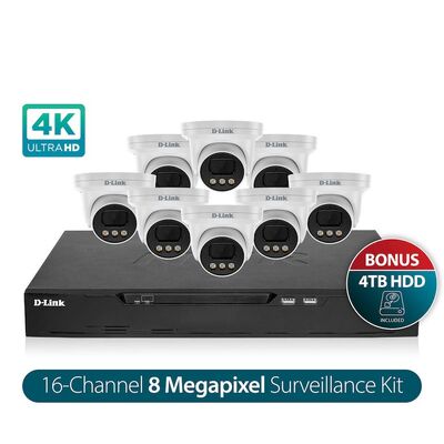 D-Link Vigilance Kit 16CH, 8MP - DNR16P-8MP-4TB