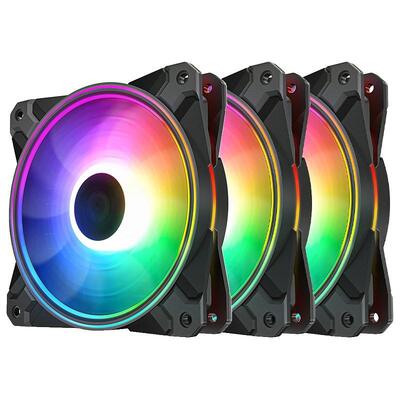 Deepcool CF120 PLUS 120mm A-RGB LED Case Fan Black - 3 Pack - R-AK620-WHNNMT-G-1