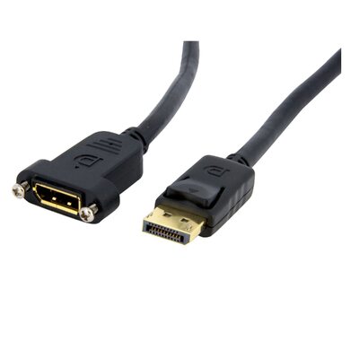 Startech DPPNLFM3 3ft DisplayPort Panel Mount Cable - F/M