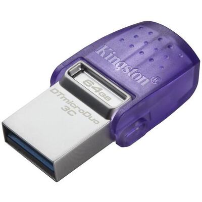 KINGSTON 64GB DT MICRODUO 3C 200MB/s DUAL USB-A + USB-C - DTDUO3CG3/64GB