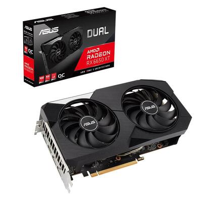 ASUS Dual Radeon RX 6650 XT OC 8GB Video Card - DUAL-RX6650XT-O8G