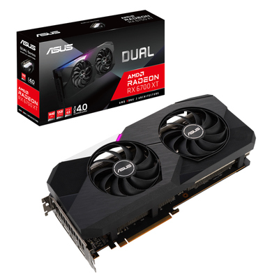 ASUS AMD Radeon DUAL-RX6700XT-12G RX 6700 XT Gaming Graphics Card, 12GB GDDR6, OC Mode - 2453 MHz (Boost Clock)