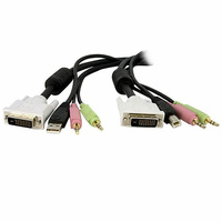StarTech 4-in-1 USB DVI KVM Switch Cable w/ Audio - DVID4N1USB10