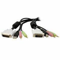 StarTech 4-in-1 USB DVI KVM Switch Cable with Audio