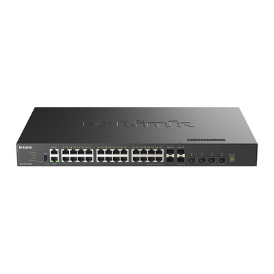 Dlink 32-Port 10 Gigabit Layer 3 Stackable Managed Switch with 24 Multi-Gigabit 10GBASE-T Ports