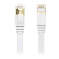 Edimax 2M 10GbE Shielded CAT7 Flat Network Cable - White