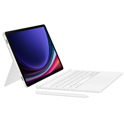 Samsung Galaxy Tab S10 FE ,Tab S9 ,S9 FE Book Cover Keyboard White - Magnetic - EF-DX725UWEGWW