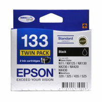 Epson 133 Black Ink Cartridge - Twin Pack