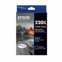 Epson 220 HY Black Twin Pack ink Cartridge - Compatible With EPSON WF 2630, WF 2650, WF 2660