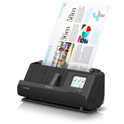 Epson WorkForce ES-C380W Compact Desktop Document Scanner with 2.4-inch Colour Touchscreen